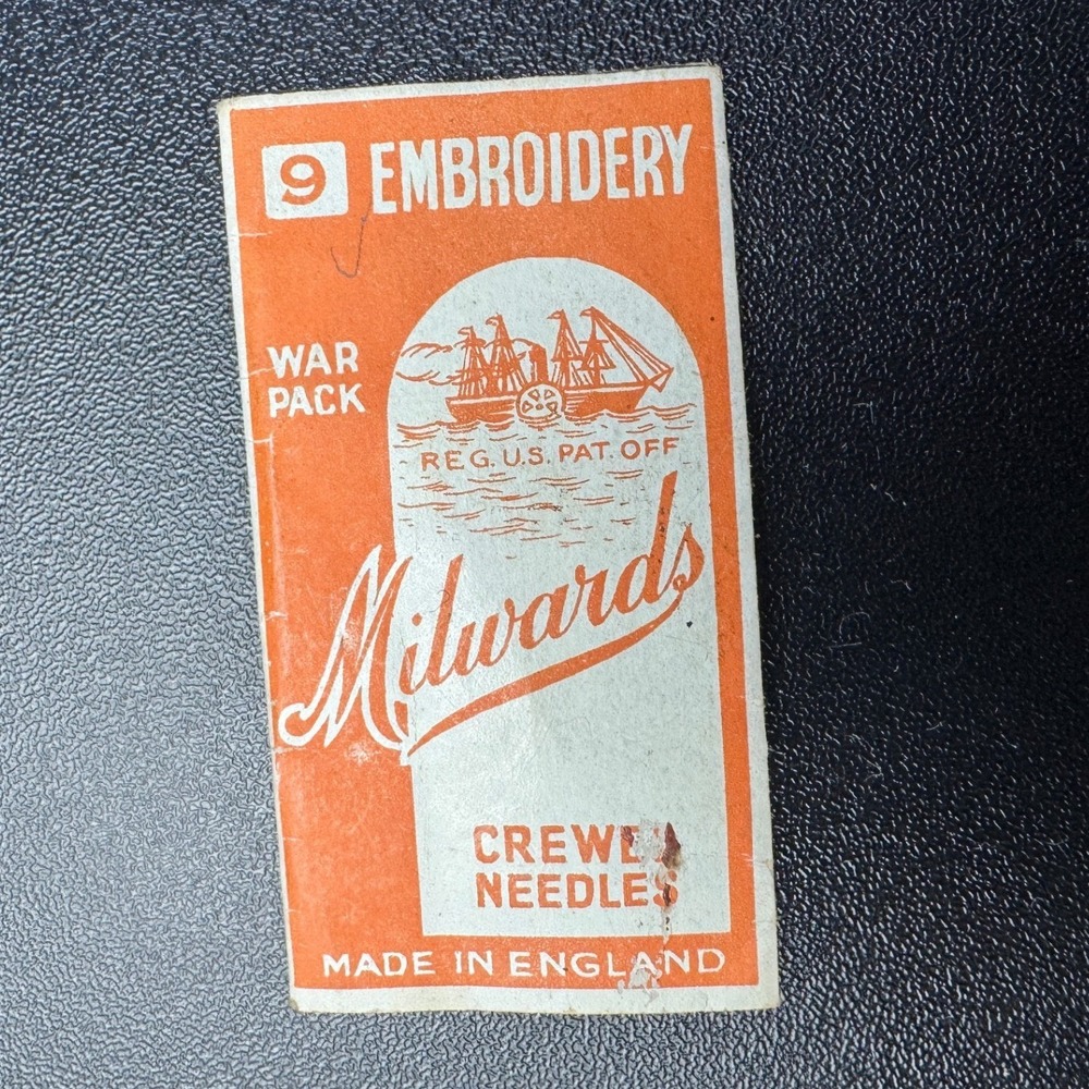 Vintage Milwards Crewel Needles Art H35 War Pack Made in England WWII Era 9ct